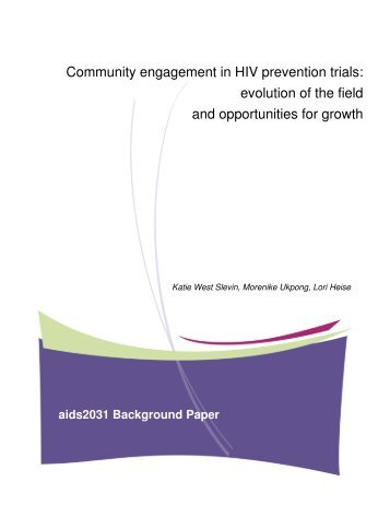 Community engagement in HIV prevention trials - Global Campaign ...