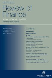 Front Matter (PDF) - Review of Finance - Oxford Journals