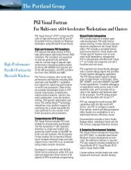PGI Visual Fortran - The Portland Group