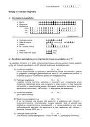 Codice Paziente 1 Scheda raccolta dati anagrafica Informazioni ...