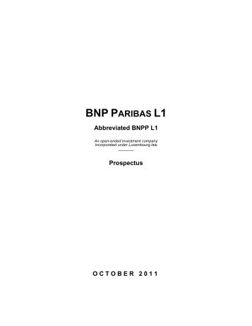 BNP PARIBAS L1 - BNP Paribas Investment Partners