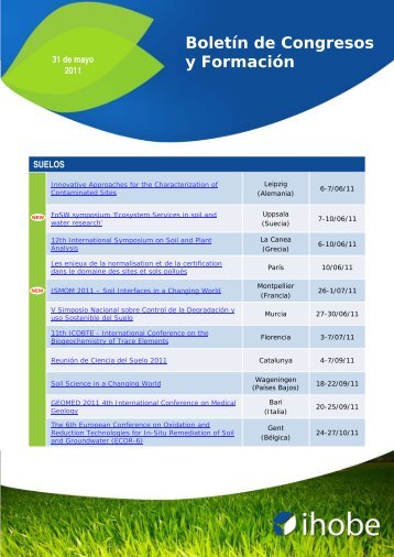 BoletÃ­n de Congresos y FormaciÃ³n - Ihobe