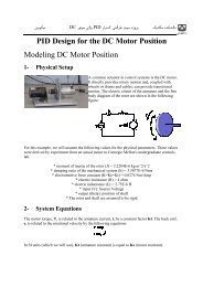 PID Design for the DC Motor Position Modeling DC Motor Position