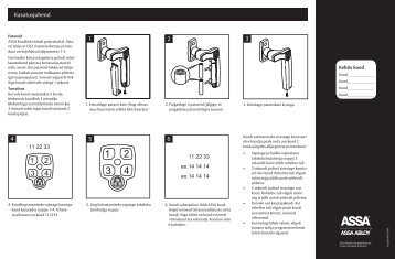 Kasutusjuhend - ASSA ABLOY