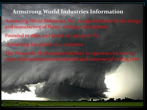 Armstrong World Industries, Inc. Pensacola, Florida ... - UE Systems