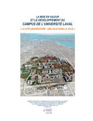 la mise en valeur et le dÃ©veloppement du campus de l'universitÃ© laval