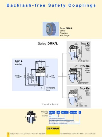 GERWAH Backlash-free Safety Couplings - Series DMK/L