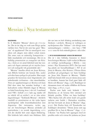 Messias i Nya testamentet - Till Liv