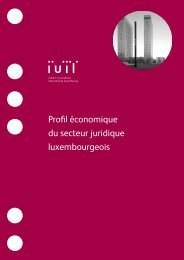 Profil Ã©conomique du secteur juridique luxembourgeois - IUIL