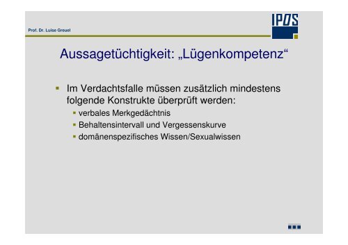 Download der PrÃ¤sentation von Frau Prof. Dr. Greuel - BDP ...