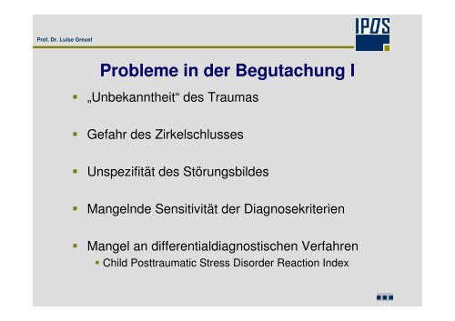 Download der PrÃ¤sentation von Frau Prof. Dr. Greuel - BDP ...