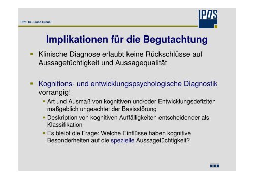 Download der PrÃ¤sentation von Frau Prof. Dr. Greuel - BDP ...