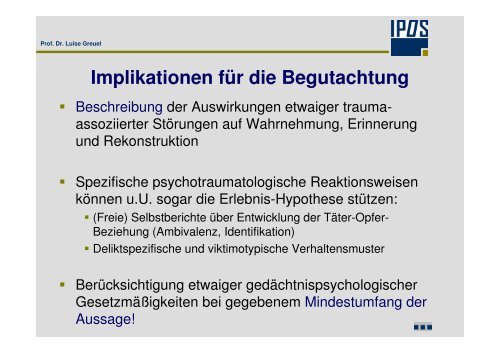 Download der PrÃ¤sentation von Frau Prof. Dr. Greuel - BDP ...