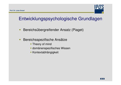 Download der PrÃ¤sentation von Frau Prof. Dr. Greuel - BDP ...