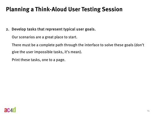 Think Aloud User Testing - Austin Center for Design