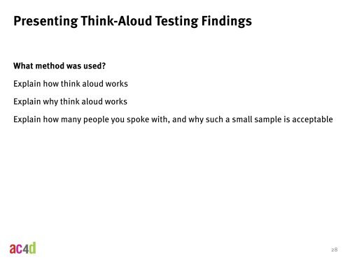 Think Aloud User Testing - Austin Center for Design