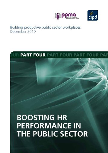 Boosting hr performance in the puBlic sector - CIPD