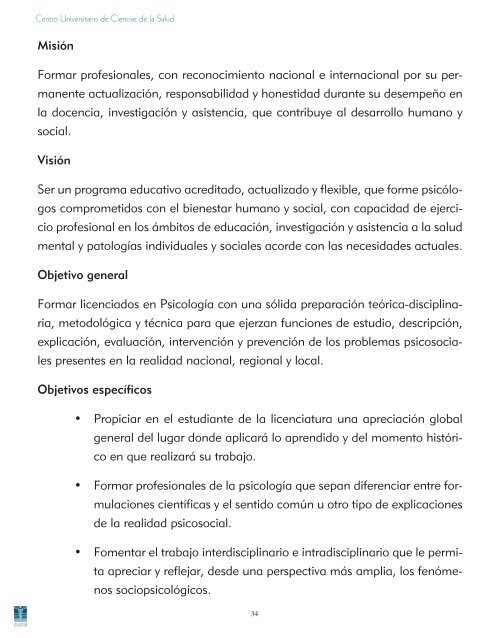 Licenciatura en PsicologÃ­a - Centro Universitario de Ciencias de la ...