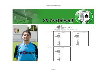 Filip Bilen in der Saison 2012/2013 Seite 1 von 3 - SC Dortelweil