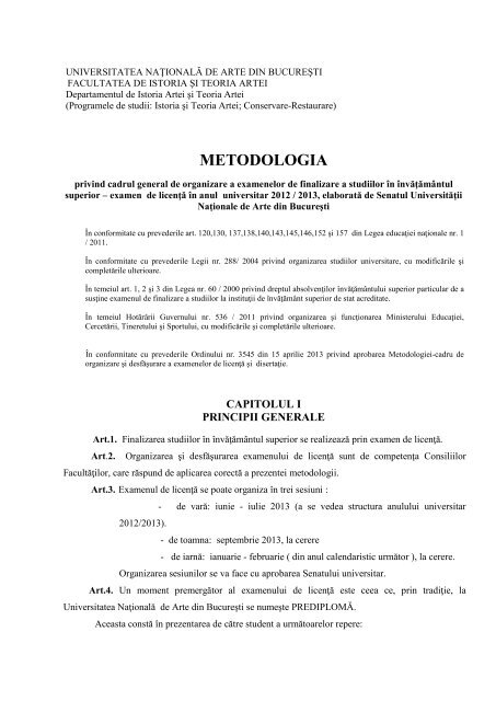 Facultatea De Istoria Si Teoria Artei Fita Universitatea NaÅ£ionalÄƒ