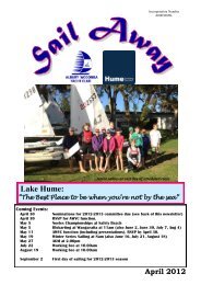 Sail Away Apr 12 - Albury-Wodonga Yacht Club