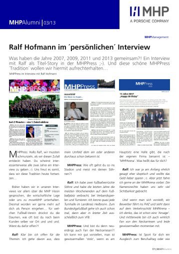 MHPPress 03/13 - Mieschke Hofmann und Partner