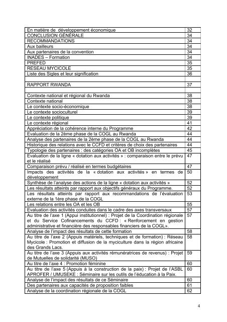 evaluation de la convention d'objectifs Â« grands lacs Â» entre le ... - F3E