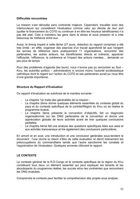 evaluation de la convention d'objectifs Â« grands lacs Â» entre le ... - F3E