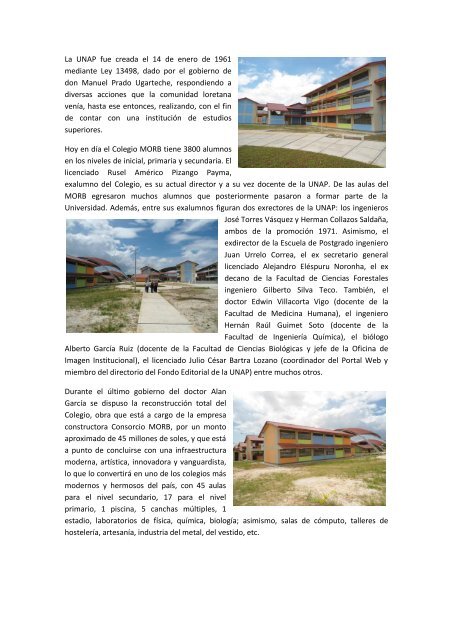 La UNAP y la GUEMORB - Universidad Nacional de la AmazonÃ­a ...