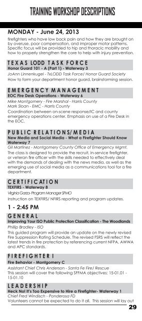 PROGRAM - State Firemen's & Fire Marshals'