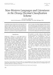 Non-Western Languages and Literatures in the Dewey Decimal - Libri