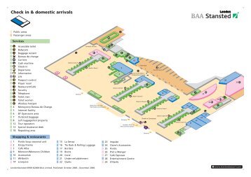 Find terminal facilities on a Stansted Airport map (PDF format)