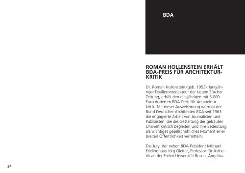 BDA Informationen 2.12 - Bund Deutscher Architekten BDA