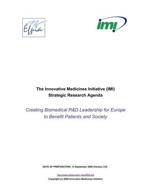 IMI Strategic Research Agenda (pdf) - Seventh EU Framework ...