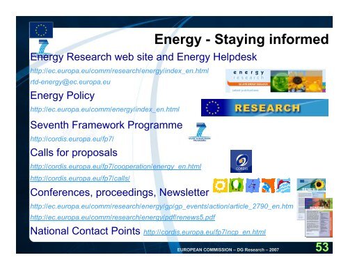 Energy - FP7 work programme (pdf) - Seventh EU Framework ...