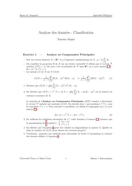 TD 8 : ACP - IA