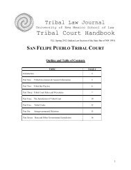 San Felipe Pueblo - Tribal Law Journal - University of New Mexico
