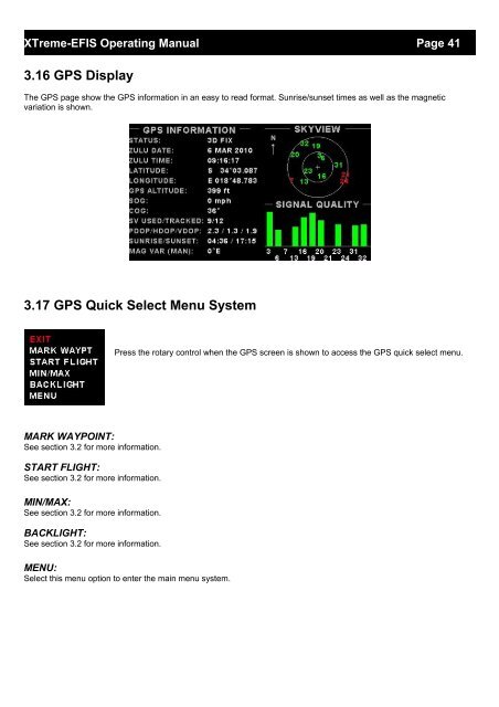 XTreme EFIS - STRATOMASTER Instrumentation MGL Avionics