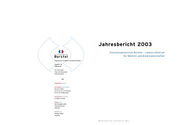 Jahresbericht 2003 - FZ Borstel