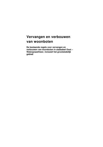 Vervangen en verbouwen van woonboten - Stadsdeel Oost