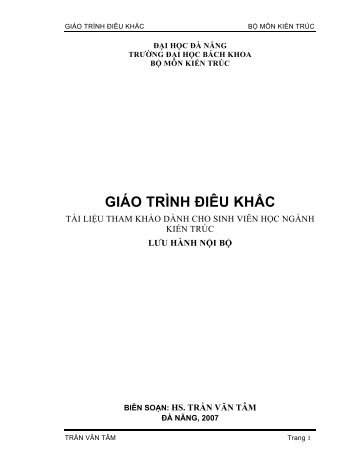 GIÃO TRÃNH ÄIÃU KHáº®C - Äáº¡i há»c Duy TÃ¢n