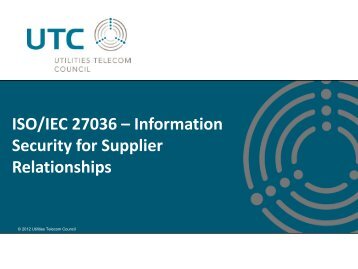 ISO/IEC 27036 â Information Security for Supplier ... - Build Security In