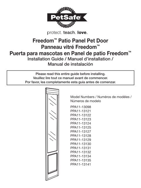 Freedoma Patio Panel Pet Door Panneau Vitra C Freedom