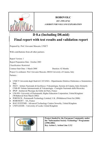 D 8.a (Including D8.mid) Final report with test results and validation ...