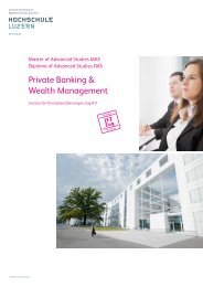 Private Banking & Wealth Management - Hochschule Luzern