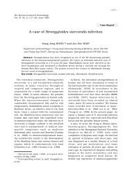 A case of Strongyloides stercoralis infection - KoreaMed Synapse