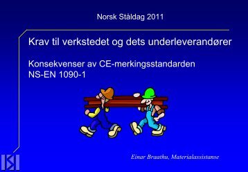 Krav til verkstedet og dets underleverandÃ¸rer