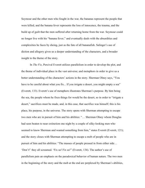 Short Story Essay 3