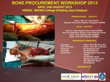 BONE PROCUREMENT WORKSHOP 2013 - UMMC