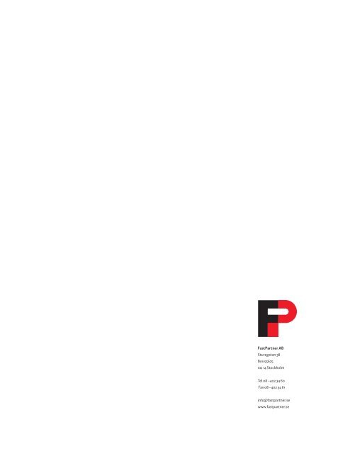 FastPartner Årsredovisning 2007 - Publicera
